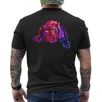 Lovely Dogue Give Dog Treats And Receive A Kiss Colorful Mens Back Print T-shirt