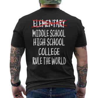Elementary School Graduation Gifts 6Th Grade Graduation Mens Back Print T-shirt
