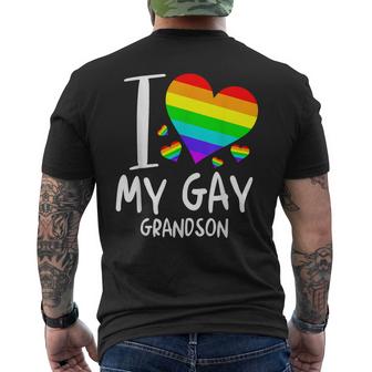 I Love My Gay Grandson Lgbt Month Family Proud  Mens Back Print T-shirt