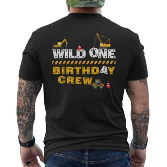 Wild One Birthday Matching Family Construction Theme  Mens Back Print T-shirt
