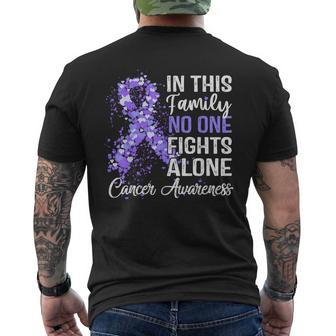 All Cancer  In This Family No One Fights Cancer Alone  Mens Back Print T-shirt