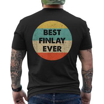 Finlay Name  Mens Back Print T-shirt