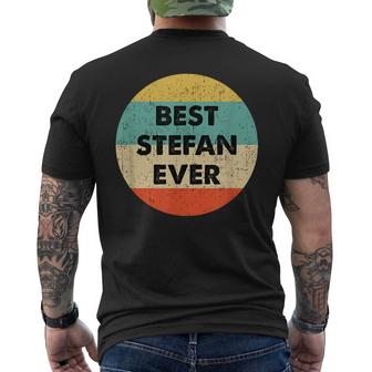 Stefan Name  Mens Back Print T-shirt
