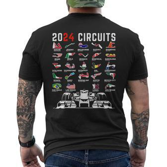 2024 Formula Racing Track Formula Car Formula Race Fan Men's T-shirt Back Print - Seseable