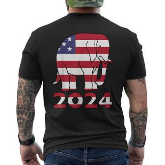 2024 Republican Support Mens Back Print T-shirt - Seseable
