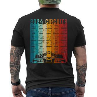 2024 Schedule Formula Racing Formula Car Retro Vintage Men's T-shirt Back Print - Thegiftio UK