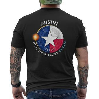 2024 Total Solar Eclipse Totality Austin Texas 28 Men's T-shirt Back Print | Mazezy UK