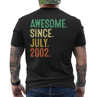 21 Year Old Awesome Since July 2002 21St Birthday 21St Birthday Funny Gifts Mens Back Print T-shirt | Mazezy