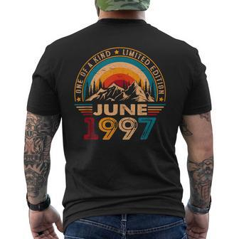 26 Year Old Decoration Awesome Since June 1997 26Th Birthday Mens Back Print T-shirt | Mazezy