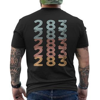 283 Ohio Usa Multi Color Area Code Men's T-shirt Back Print | Mazezy