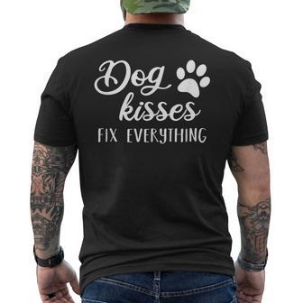 2Nd Chance Cocker Rescue Dog Kisses Fix Everything Men's Back Print T-shirt | Mazezy