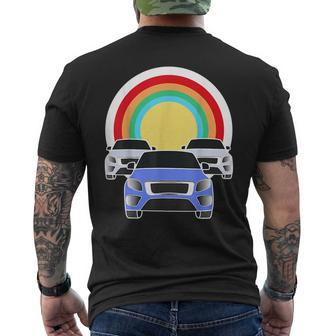 3 Cars Race Automobile Roadtrip Travel Car Drive Graphic Cars Funny Gifts Mens Back Print T-shirt | Mazezy