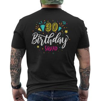 30 Year Old Birthday Squad 30Th Party Crew Group Friends Mens Back Print T-shirt - Seseable