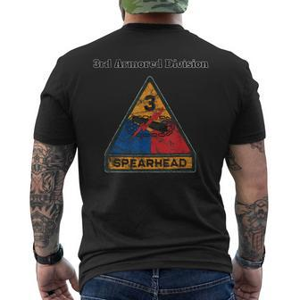 3Rd Armored Division Distress Color Spearhead Men's T-shirt Back Print | Mazezy