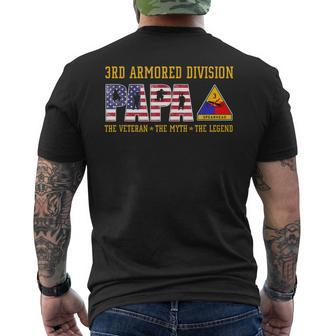 3Rd Armored Division Papa The Veteran The Legend Men's Back Print T-shirt | Mazezy