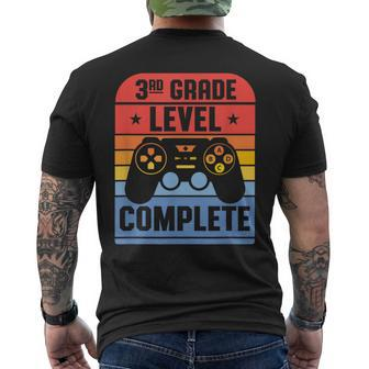 3Rd Grade Level Complete Graduation Student Video Gamer Men's Back Print T-shirt | Mazezy