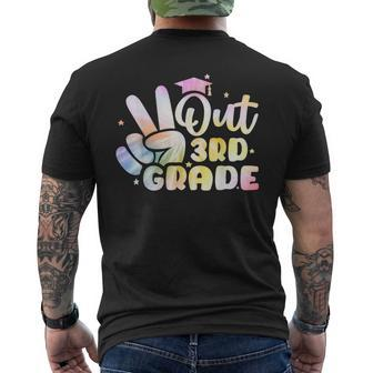3Rd Grade Tie Dye Graduation Last Day Of School Third Grade Mens Back Print T-shirt | Mazezy