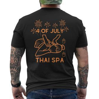 4 Of July Celebrate Thai Spa Men's Crewneck Short Sleeve Back Print T-shirt - Monsterry