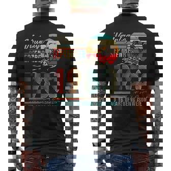 40 Years Old 40Th Birthday Decoration Vintage September 1983 Mens Back Print T-shirt | Mazezy