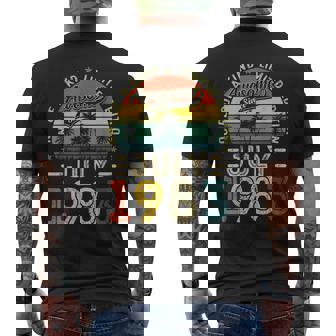 40 Years Old Gift 40Th Birthday Men Awesome Since July 1983 40Th Birthday Funny Gifts Mens Back Print T-shirt | Mazezy
