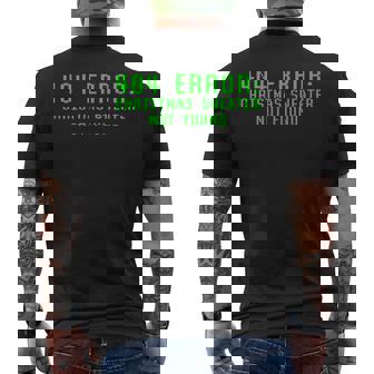 404 Error Christmas Sweater Not Found Geeky Nerdy Ugly Men's T-shirt Back Print | Mazezy