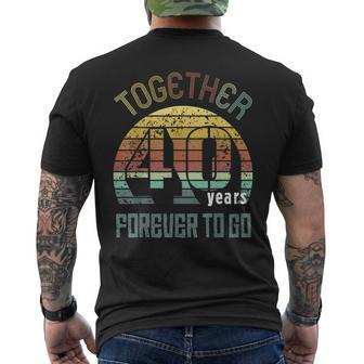 40Th Years Wedding Anniversary Gifts For Couples Matching 40 Mens Back Print T-shirt | Mazezy