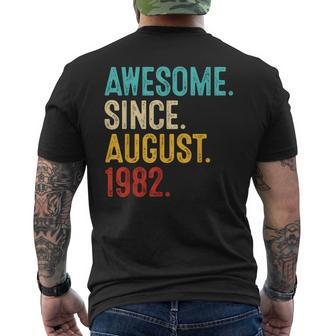 41 Year Old Awesome Since August 1982 41St Birthday Mens Back Print T-shirt - Monsterry AU