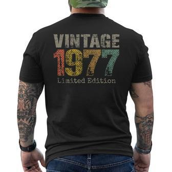 46 Year Old Vintage 1977 Limited Edition 46Th Birthday Men's T-shirt Back Print | Mazezy