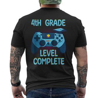 4Th Grade Level Complete Last Day Of School Funny Graduation Mens Back Print T-shirt - Seseable