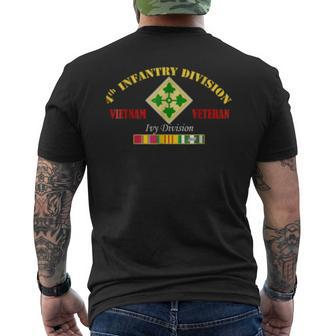 4Th Infantry Division Vietnam Veteran Ivy Division Men's Back Print T-shirt | Mazezy