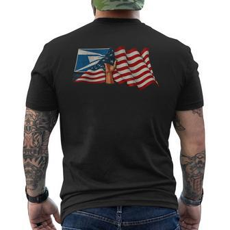 4Th Of July Independence Day Your Name Us Postal Service Men's Back Print T-shirt | Mazezy