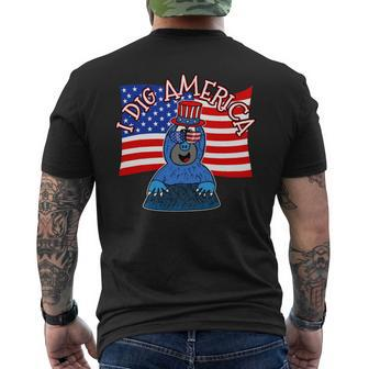 4Th July Mole I Dig America Independence Day Mens Back Print T-shirt - Monsterry AU