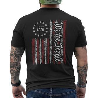 4Th Of July We The People 1776 Usa Flag Mens Back Print T-shirt - Seseable