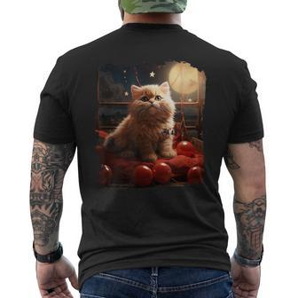 4Th Of July Suphalak Cat Patriotic Men's T-shirt Back Print | Mazezy