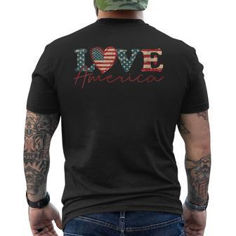 4Th Of July 2023 Patriotic All Love America Mama Women Gifts Mens Back Print T-shirt | Mazezy
