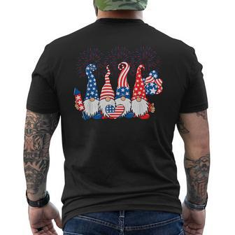 4Th Of July 2023 Patriotic Gnomes Funny American Usa Flag Mens Back Print T-shirt | Mazezy UK