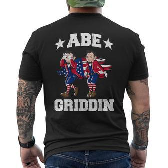 4Th Of July Abraham Lincoln Griddy Abe Griddin Mens Back Print T-shirt | Mazezy AU