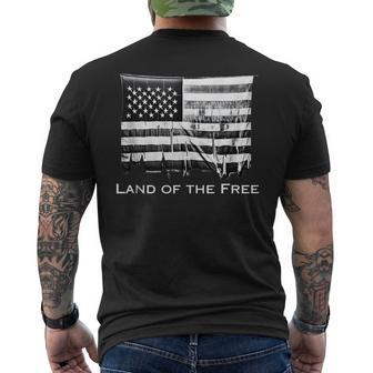 4Th Of July America Land Of The Free Mens Back Print T-shirt | Mazezy