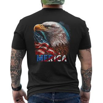 4Th Of July Bald Eagle Mullet American Flag Patriotic 4Th Of Patriotic Funny Gifts Mens Back Print T-shirt | Mazezy
