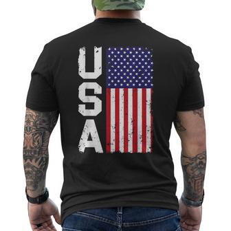 4Th Of July Celebration Independence Freedom America Vintage Men's Crewneck Short Sleeve Back Print T-shirt - Monsterry