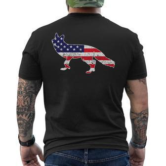 4Th Of July Coyote Graphic Patriotic Usa American Flag Mens Back Print T-shirt - Monsterry DE