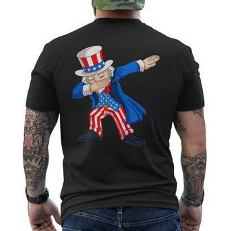 4Th Of July Dabbing Uncle Sam American Flag Kids Boys Men Mens Back Print T-shirt - Monsterry CA