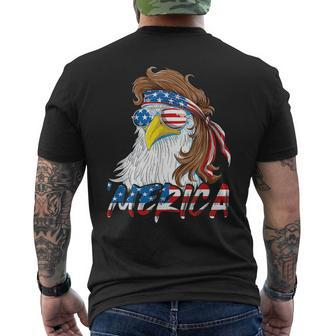 4Th Of July Eagle Mullet Merica Men 4Th Of July American Mullet Funny Gifts Mens Back Print T-shirt | Mazezy UK