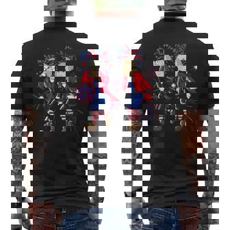 4Th Of July George Washington Griddy George Griddin Firework Mens Back Print T-shirt | Mazezy
