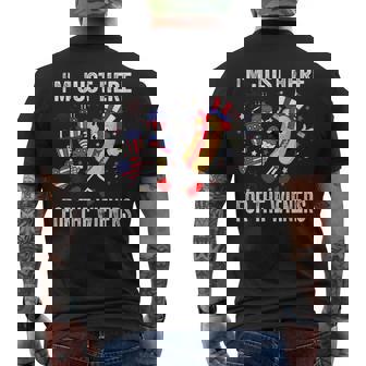4Th Of July Im Just Here For The Wieners Funny Hot Dog Mens Back Print T-shirt | Mazezy