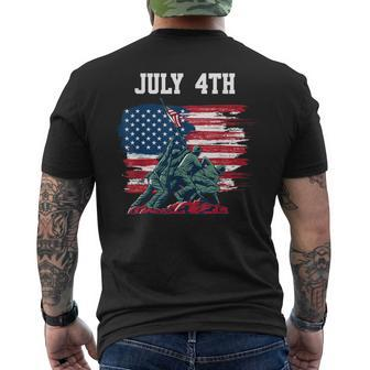 4Th Of July Men Usa American Flag Boys Independence Day Mens Back Print T-shirt - Seseable