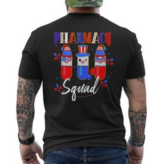 4Th Of July Pharmacy Squad Patriotic Group Matching Mens Back Print T-shirt | Mazezy