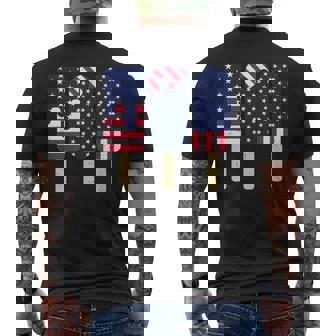 4Th Of July Popsicle Patriotic American Flag Memorial Day Mens Back Print T-shirt | Mazezy