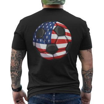 4Th Of July Soccer Sport Men Women Kids Gift Usa Flag Mens Back Print T-shirt | Mazezy CA