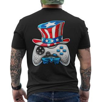 4Th Of July Video Game American Flag Uncle Sam Gamer Boys Mens Back Print T-shirt - Monsterry DE